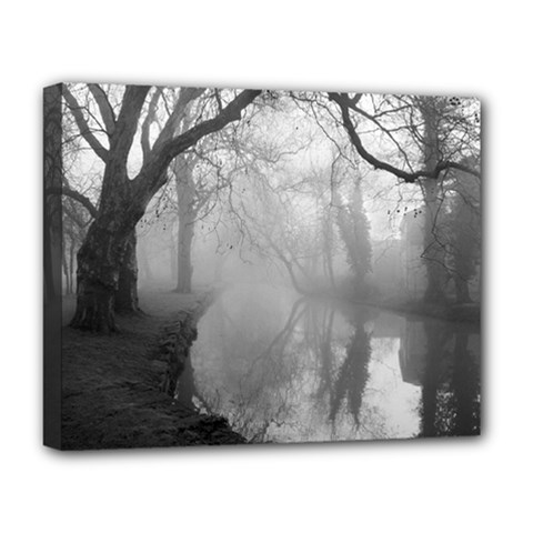 Foggy Morning, Oxford Deluxe Canvas 20  X 16  (stretched) by artposters