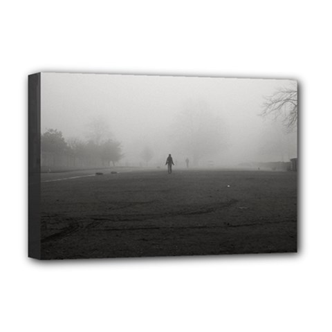 Foggy Morning, Oxford Deluxe Canvas 18  X 12  (stretched) by artposters