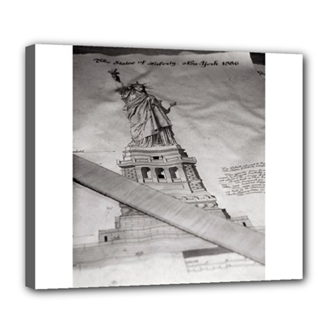 Statue Of Liberty, New York Deluxe Canvas 24  X 20  (stretched) by artposters