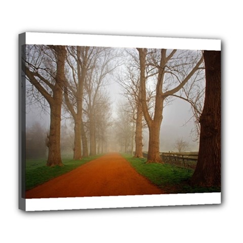 Foggy Morning, Oxford Deluxe Canvas 24  X 20  (stretched) by artposters