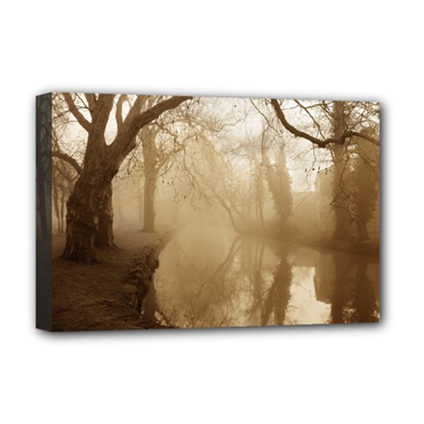 Misty Morning Deluxe Canvas 18  X 12  (stretched) by artposters