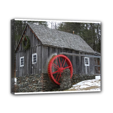Vermont Christmas Barn Canvas 10  X 8  (framed) by plainandsimple