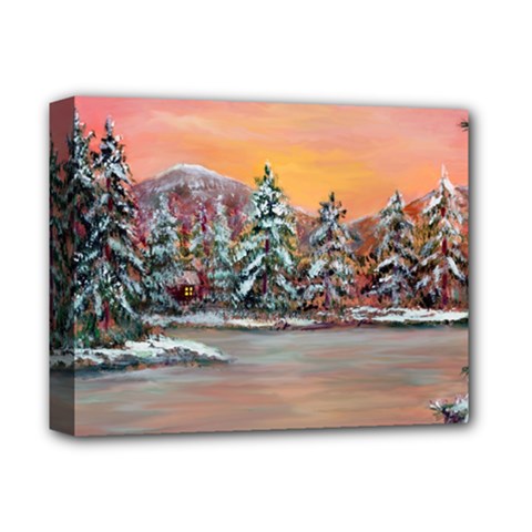  jane s Winter Sunset   By Ave Hurley Of Artrevu   Deluxe Canvas 14  X 11  (stretched) by ArtRave2