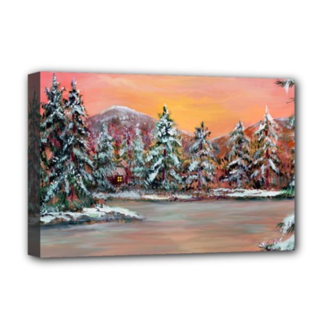  jane s Winter Sunset   By Ave Hurley Of Artrevu   Deluxe Canvas 18  X 12  (stretched) by ArtRave2