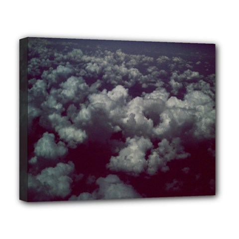 Through The Evening Clouds Deluxe Canvas 20  X 16  (framed) by ArtRave2