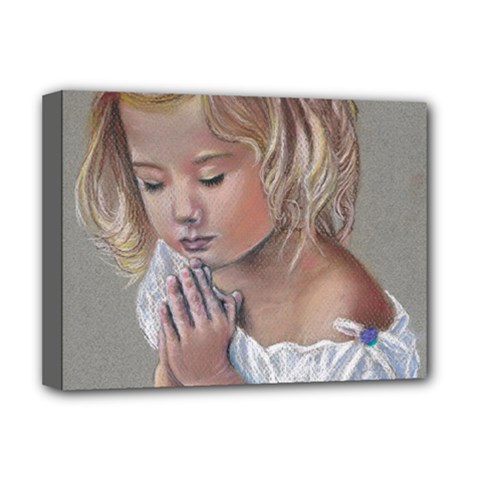 Prayinggirl Deluxe Canvas 16  X 12  (framed)  by TonyaButcher