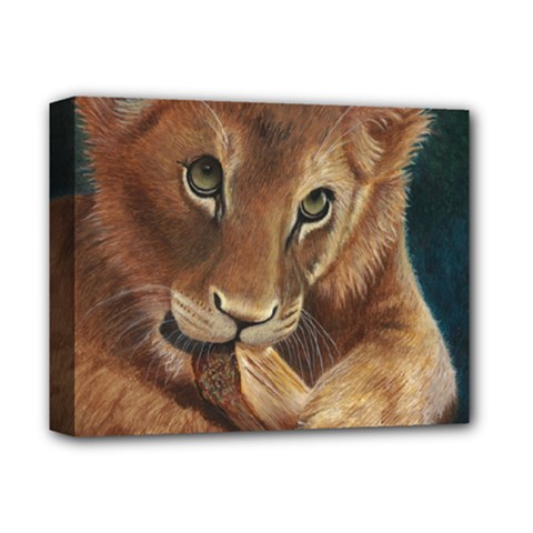 Playful  Deluxe Canvas 14  X 11  (framed) by TonyaButcher