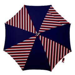 Diagonal Patriot Stripes Hook Handle Umbrella (small) by StuffOrSomething