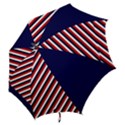 Diagonal Patriot Stripes Hook Handle Umbrella (Small) View2