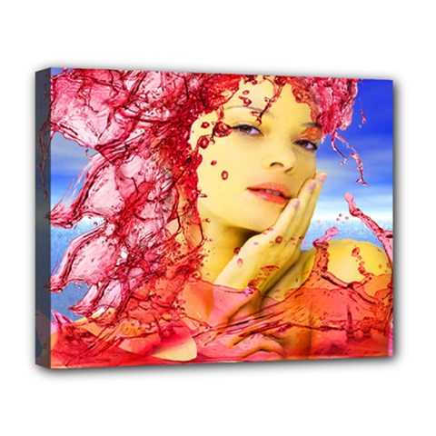 Tears Of Blood Deluxe Canvas 20  X 16  (framed) by icarusismartdesigns