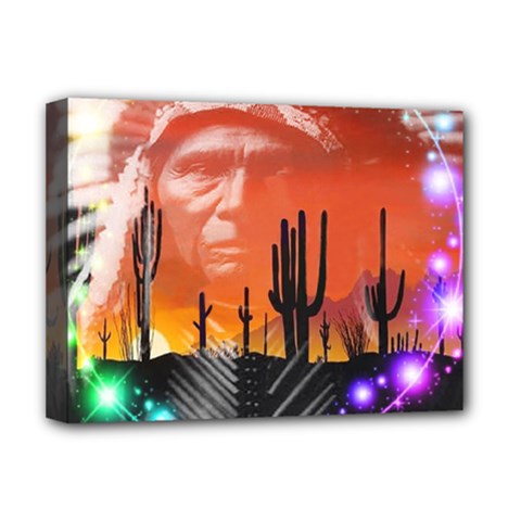 Ghost Dance Deluxe Canvas 16  X 12  (framed)  by icarusismartdesigns
