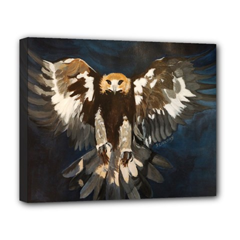 Golden Eagle Deluxe Canvas 20  X 16  (framed) by JUNEIPER07
