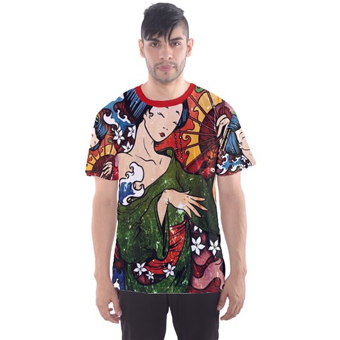 Geisha All Over Print Sport T-shirt (men) by UniqueandCustomGifts