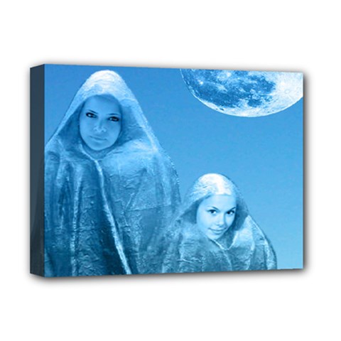 Full Moon Rising Deluxe Canvas 16  X 12  (framed)  by icarusismartdesigns