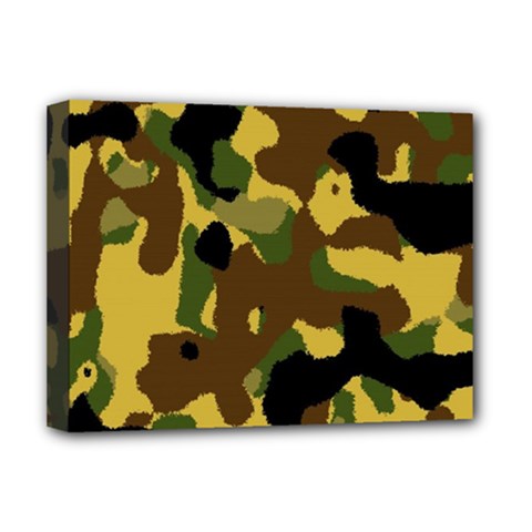 Camo Pattern  Deluxe Canvas 16  X 12  (framed)  by Colorfulart23
