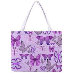 Purple Awareness Butterflies Tiny Tote Bag by FunWithFibro