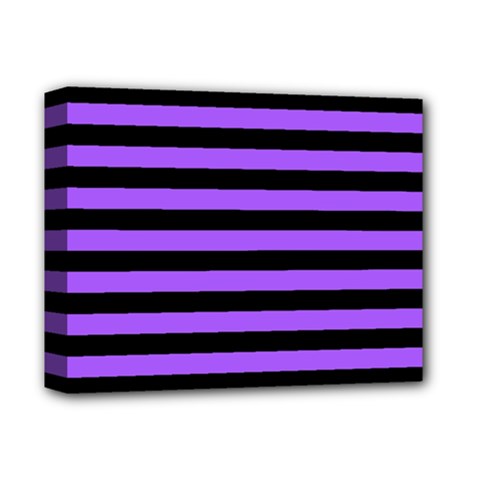 Purple Stripes Deluxe Canvas 14  X 11  (framed) by ArtistRoseanneJones