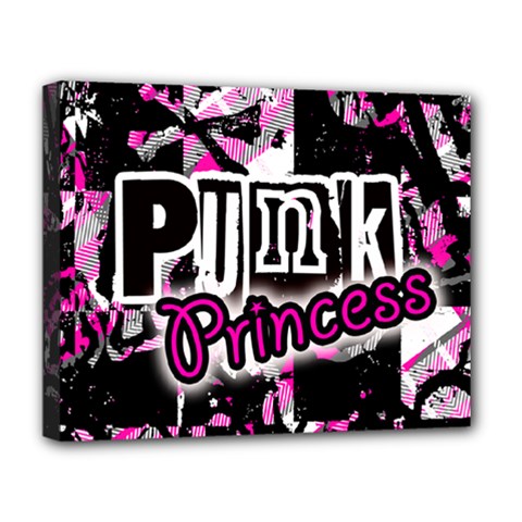 Punk Princess Deluxe Canvas 20  X 16  (framed) by ArtistRoseanneJones