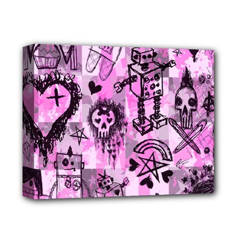 Pink Scene Kid Sketches Deluxe Canvas 14  X 11  (framed) by ArtistRoseanneJones