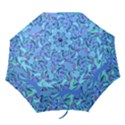 Blue Confetti Storm Folding Umbrellas View1