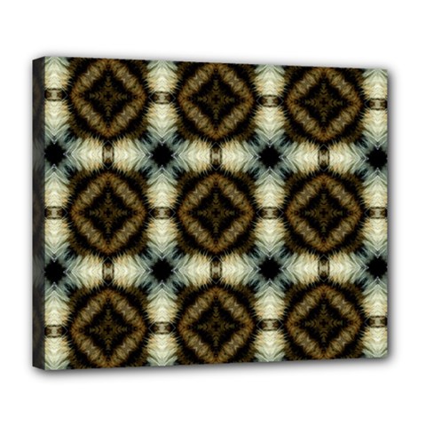 Faux Animal Print Pattern Deluxe Canvas 24  X 20   by GardenOfOphir