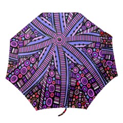 Stained Glass Tribal Pattern Folding Umbrellas by KirstenStar
