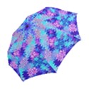 Blue and Purple Marble Waves Folding Umbrellas View2