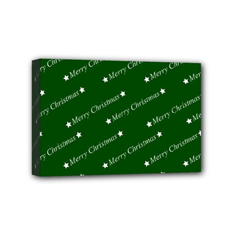 Merry Christmas,text,green Mini Canvas 6  X 4  by ImpressiveMoments