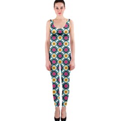 Cute Abstract Pattern Background Onepiece Catsuits by GardenOfOphir