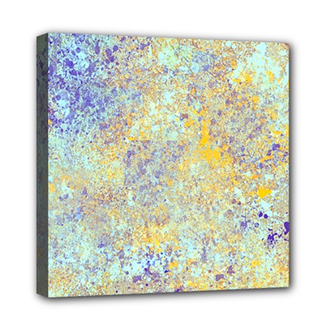 Abstract Earth Tones With Blue  Mini Canvas 8  X 8  by digitaldivadesigns