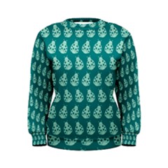 Ladybug Vector Geometric Tile Pattern Women s Sweatshirts by GardenOfOphir