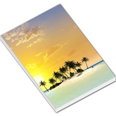 Beautiful Island In The Sunset Large Memo Pads by FantasyWorld7