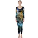 Funny Dolphin In The Universe Long Sleeve Catsuit View1