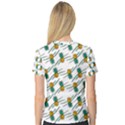 Pineapple Pattern Women s V-Neck Sport Mesh Tee View2
