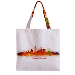 Barcelona City Art Zipper Grocery Tote Bags by hqphoto