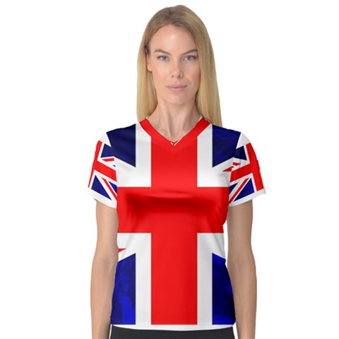 Brit4 Women s V-neck Sport Mesh Tee by ItsBritish