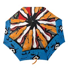Blue Folding Umbrella  by DryInk