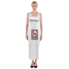 No Smoking  Fitted Maxi Dress by MRTACPANS