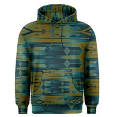 Blue Green Gradient Shapes                                       Men s Pullover Hoodie by LalyLauraFLM