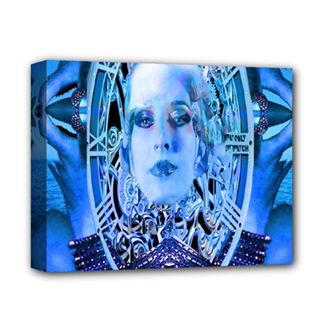 Clockwork Blue Deluxe Canvas 14  X 11  by icarusismartdesigns