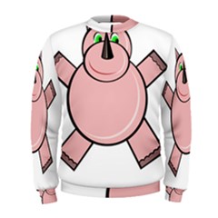 Pink Rhino Men s Sweatshirt by Valentinaart