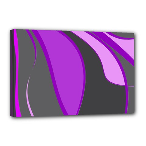 Purple Elegant Lines Canvas 18  X 12  by Valentinaart