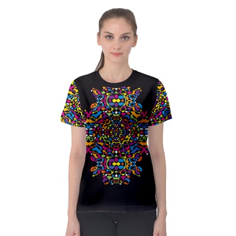 Stained Glass Pattern Women s Sport Mesh Tee by Contest2492222