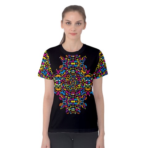 Stained Glass Pattern Women s Cotton Tee by Contest2492222