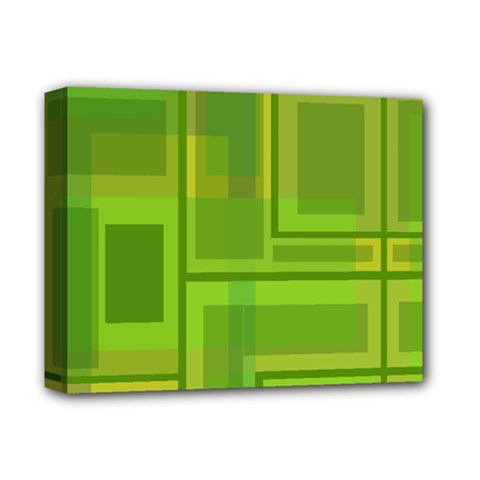 Green Pattern Deluxe Canvas 14  X 11  by Valentinaart