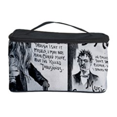 Vintage Song Sheet Lyrics Black White Typography Cosmetic Storage Case by yoursparklingshop