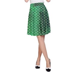 Green Abstract Forest A-line Skirt by DanaeStudio