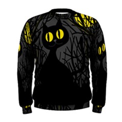 Black Cat - Halloween Men s Sweatshirt by Valentinaart