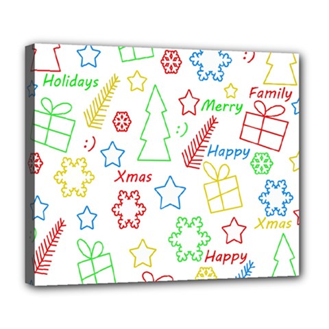 Simple Christmas Pattern Deluxe Canvas 24  X 20   by Valentinaart