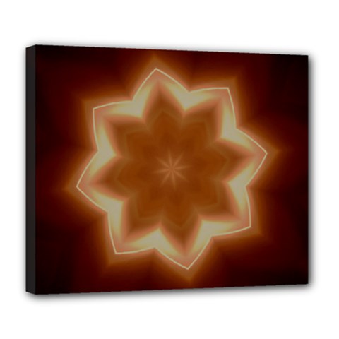 Christmas Flower Star Light Kaleidoscopic Design Deluxe Canvas 24  X 20   by yoursparklingshop